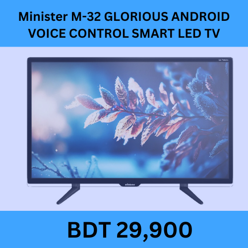 Minister M-32 GLORIOUS ANDROID VOICE CONTROL SMART LED TV