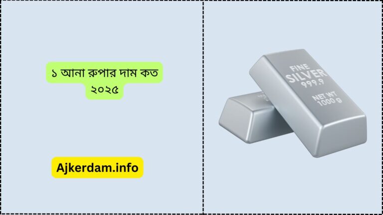 ১ আনা রুপার দাম কত ২০২৫